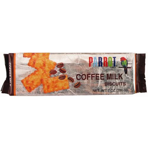 parrot biscuit coffee milk - 7 oz  -- 24 per case