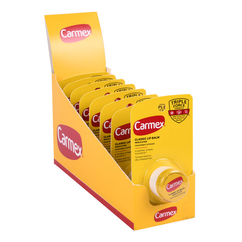 carmex lip balm carded 0.25 oz jar -- 8 per box