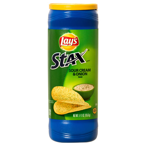 lay's stax sour cream & onion 5.5 oz -  -- 17 per case