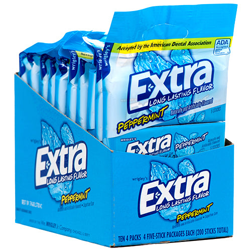 extra gum peppermint 4 pack -- 10 per box