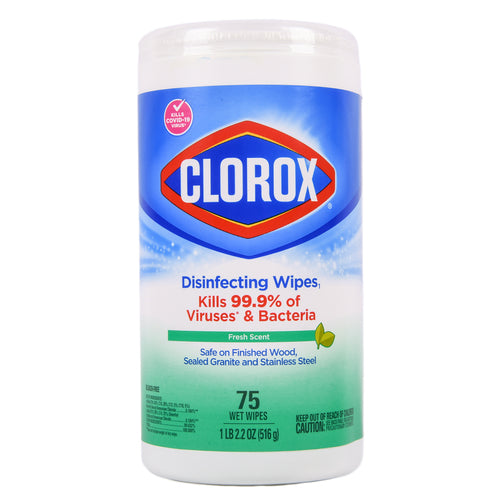 clorox disinfecting wipes fresh scent 75 ct -- 6 per case