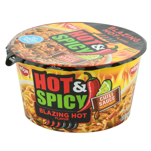 nissin bowl hot spicy blazing hot3.26 oz -- 6 per case