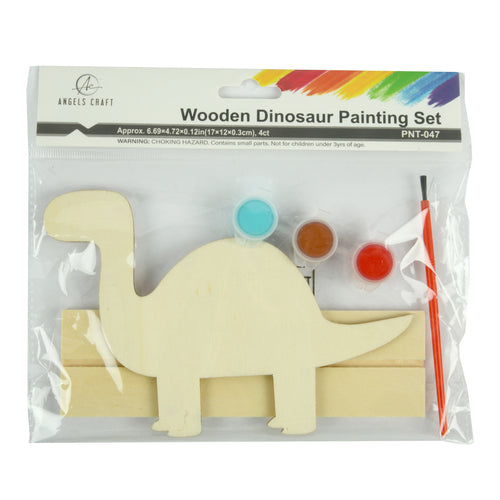 craft wooden dinosaur art set -- 12 per box