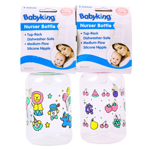 baby bottle assorted prints 5 oz -- 12 per box