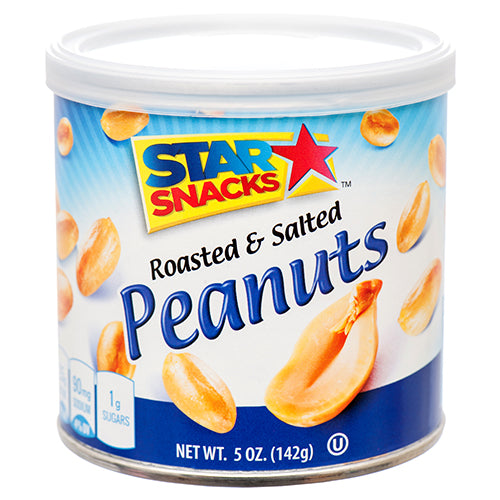 star snacks roasted & salted peanuts - 5 oz -- 24 per case