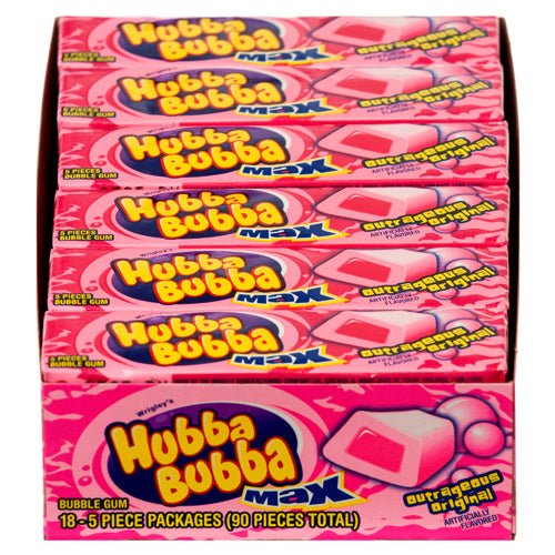 hubba bubba original 5 pc  -  -- 18 per box