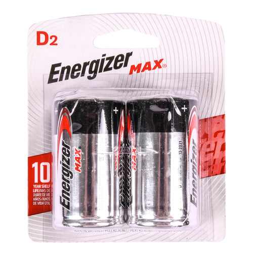 energizer battery d-2pk -- 12 per case