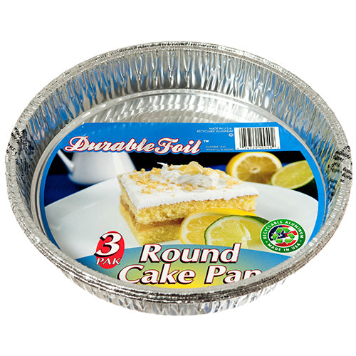 durable round cake pans - non-stick - 3 pack -  -- 12 per case