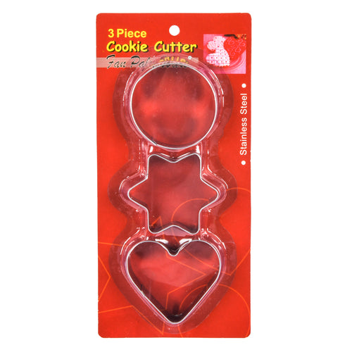 stainless steel cookie cutter 3 piece cc1001 -- 36 per box