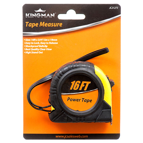 kingman measuring tape - 16ft x 3/4in -  -- 24 per box