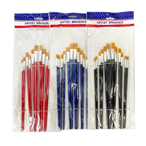 art paint brush set asst color -- 12 per box