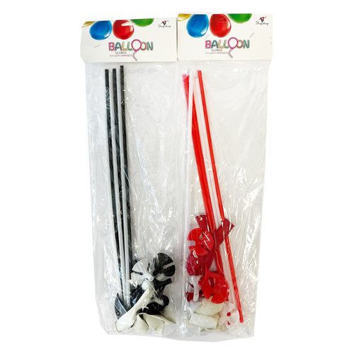 balloon w stick asst clr -- 12 per box