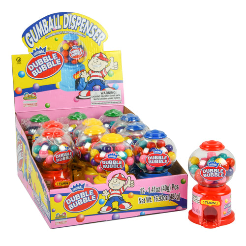 kidsmania dubble bubble mini gumball machine -- 12 per box