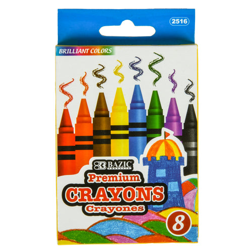 8 ct premium crayons -- 24 per box