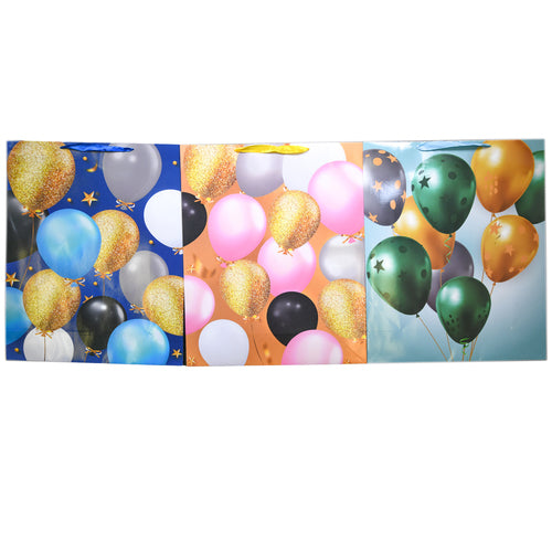 gift bag balloons xl asst colors -- 12 per box