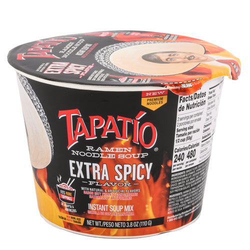 tapatio ramen bowl 3.8 oz extra spicy -- 6 per case