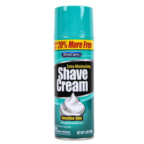 xtracare shave cream sensitive 12 oz -- 12 per case