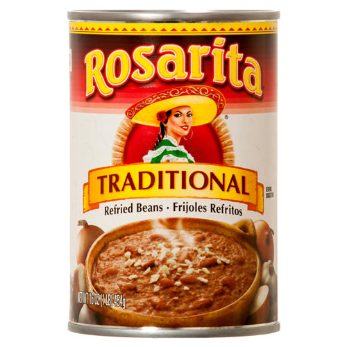 rosarita refried beans - traditional - 16 oz -- 12 per case