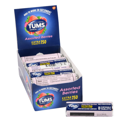 tums antacid assorted berries 12 ct -- 12 per box