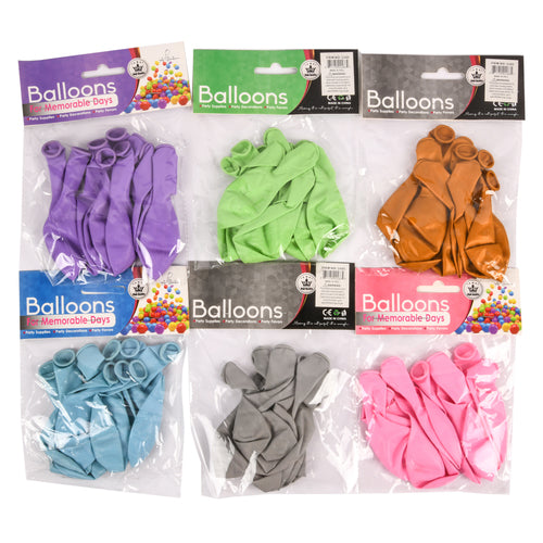 balloons pastel asst colors -- 12 per box