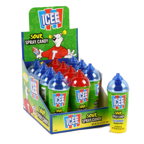 icee sour spray candy -- 12 per box