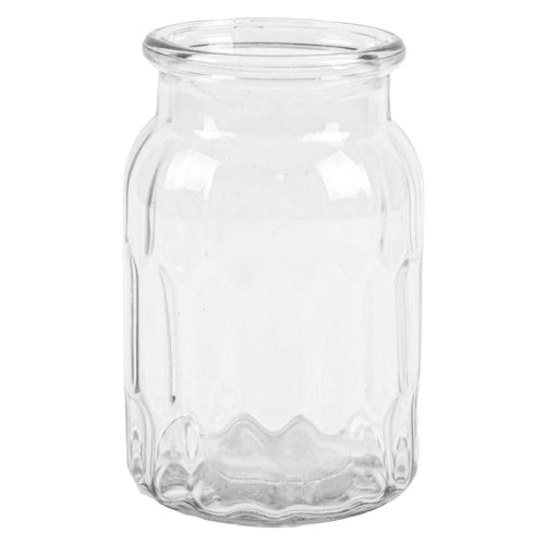 nuvalu glass vase 6.10 tall clear -- 12 per case