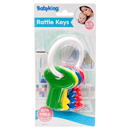 baby rattle keys asst clr bk512 -- 12 per box