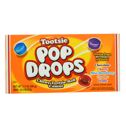 tootsie pop drops 3.5 oz theatre box -- 12 per case