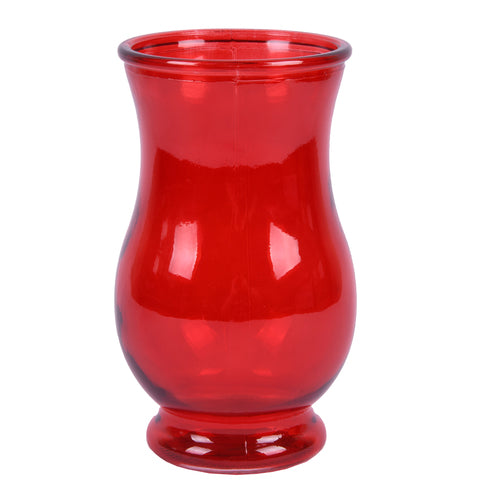 vase glass red -- 12 per case