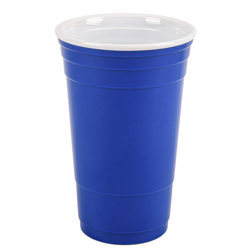 plastic blue cup -- 25 per case