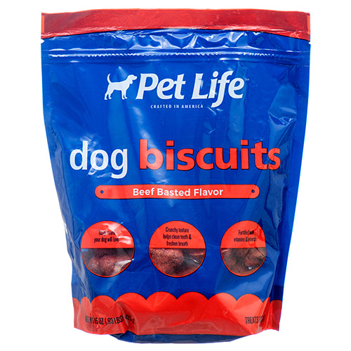 pet life dog biscuits basted - 15 oz -- 4 per case