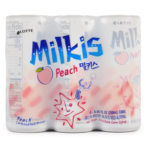 milkis peach carbonated drink 8.45 oz -- 30 per case