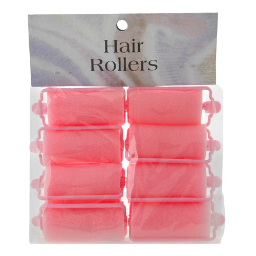 nuvalu hair foam rollers - medium 2.4 x 1.2 - - pink -- 24 per box