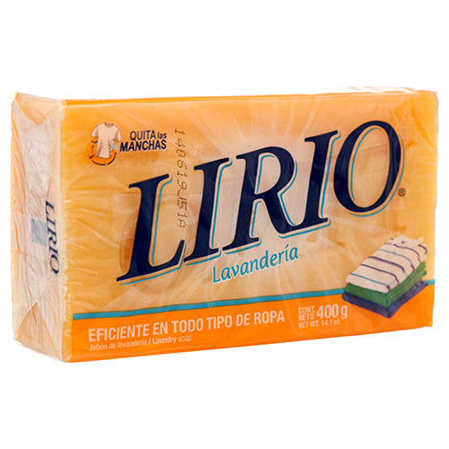 lirio laundry bar soap - 400gr - yellow -- 25 per case