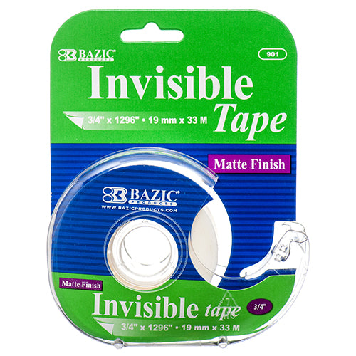 bazic invisible tape - 3/4 in x 1296 in  -- 24 per box