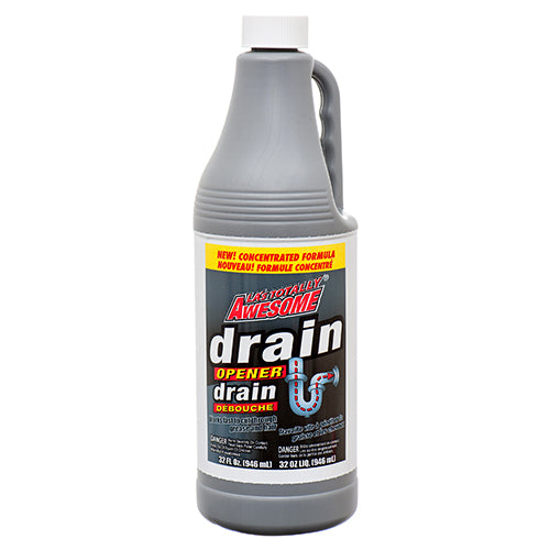 awesome drain opener 32 oz - fast acting -- 12 per case