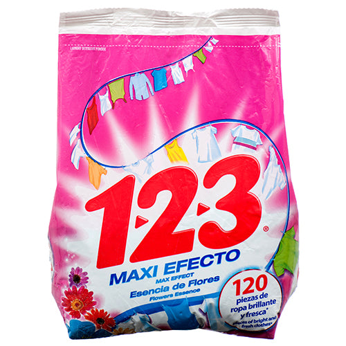 123 detergent flores 900grm -- 10 per case