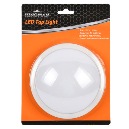 kingman led safety tap light round w battery operated -- 24 per box