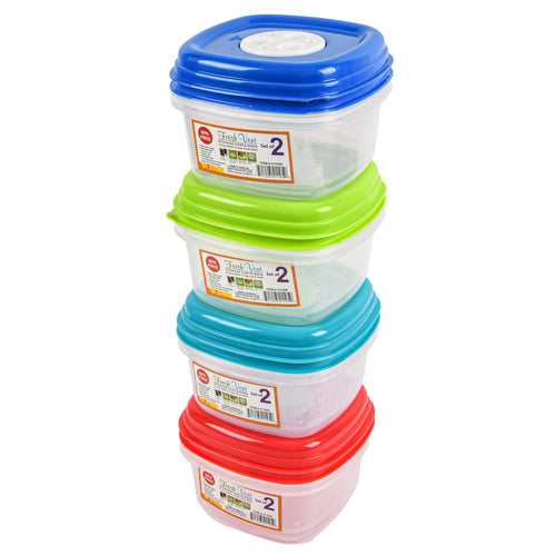 food square container 2 pk 21.9 oz asst clr -- 48 per case