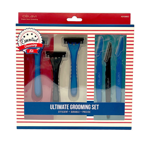 celavi grooming set 6 pc razor -- 12 per box