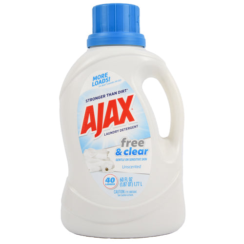 ajax laundry free clear 60 oz -- 8 per case