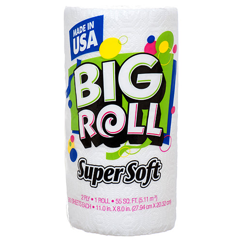 big roll paper towels - 90ct 2ply super soft -- 24 per case