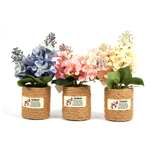 flower in burlap pot 20cm -- 12 per box