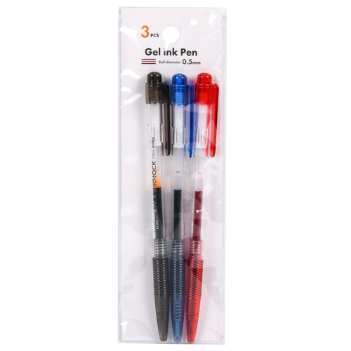 pen gel ink retractable 3pcs w asst colors -- 10 per box