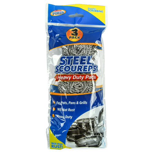 steel scourers heavy duty pads -- 24 per box