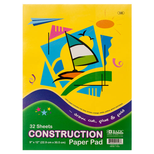 construction paper pads - 9x12 -- 48 per case