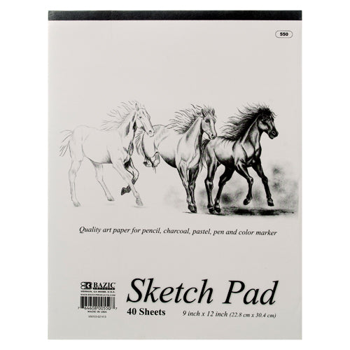 sketch pads - 40 sheets - 9 x 12 inches  -- 48 per case