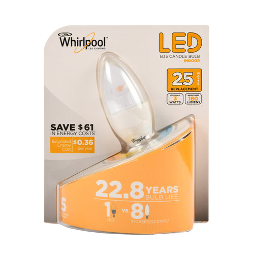 whirlpool 3w bulb -- 5 per box