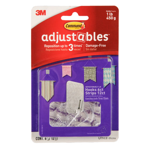 3m adjustables hook strips -- 24 per case