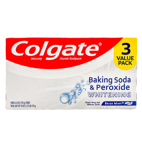 colgate toothpaste whitening 3 pk x 6 oz ea -- 6 per case